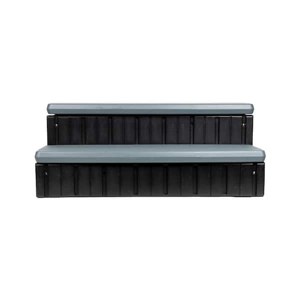 HeatWave Spa Step with Storage in Slate Gray