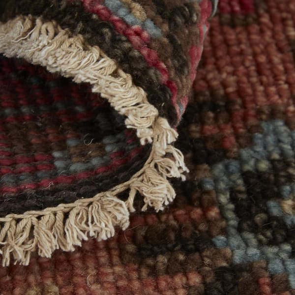 2 ft. x 8 ft. Red, Orange Floral Area Rug