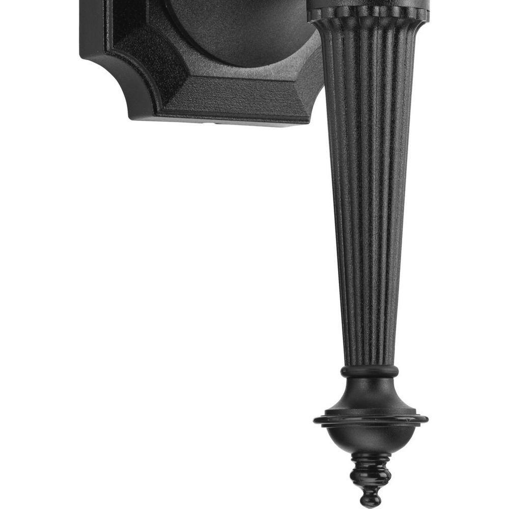 Black Outdoor Wall Lantern with Clear Beveled Panels