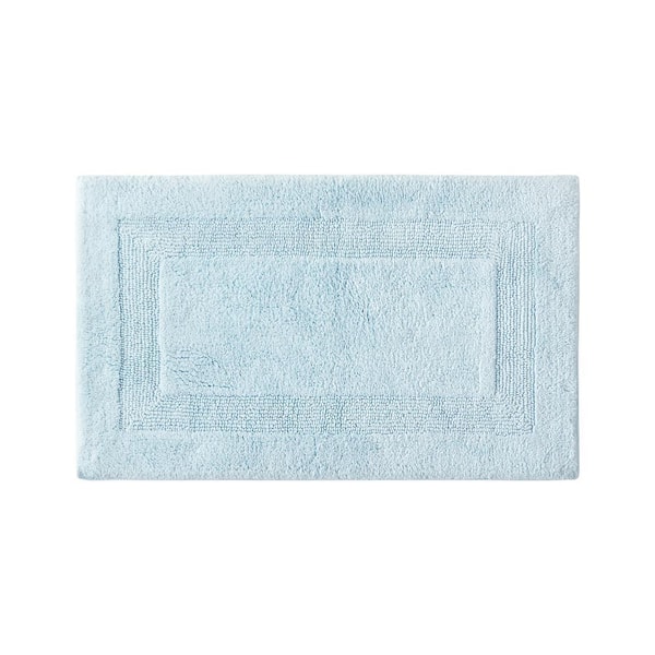 Long Branch Reversible Blue Solid Cotton 21 in. x 34 in. Rug