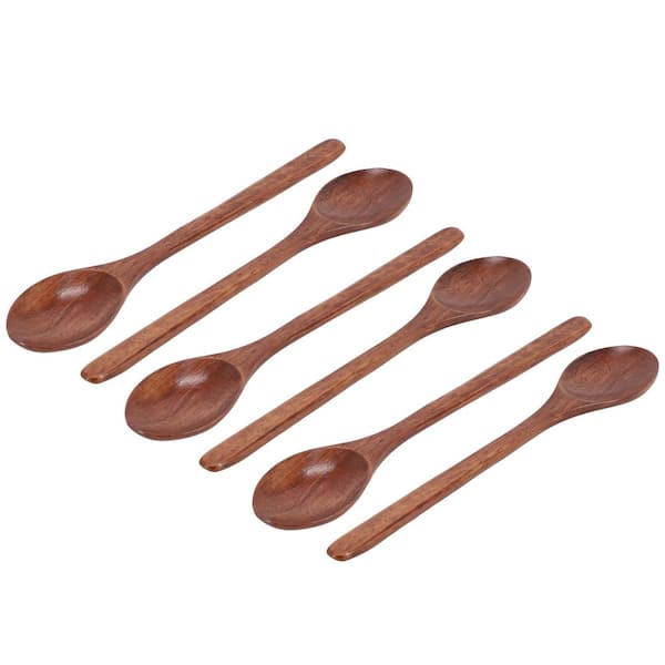 Elama 6 Piece 9 Inch Acacia Wood Spoon Set