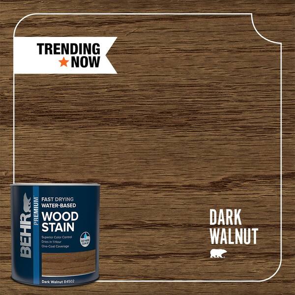 BEHR 1 qt. #TIS-502 Dark Walnut Transparent Fast Drying Water-Based Interior Wood Stain