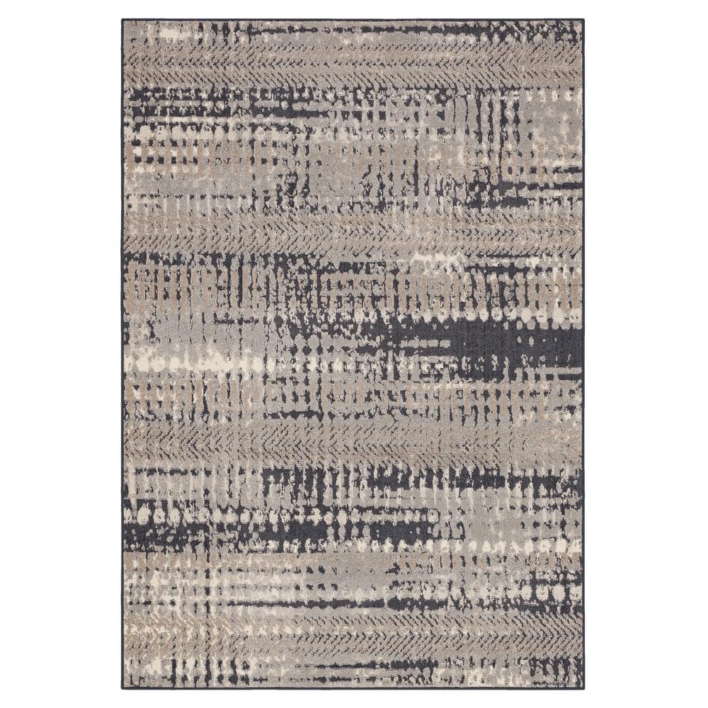 Mohawk Home Gaillard Grey 3 ft. x 5 ft. Modern Contemporary Abstract ...