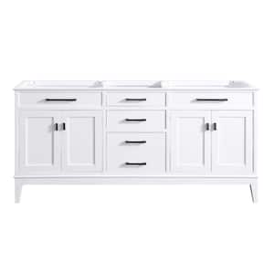 Madison 72 in. Bath Vanity Cabinet without Top in White