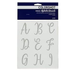 Upper Case Cursive Alphabet Stencil (Set of 2)