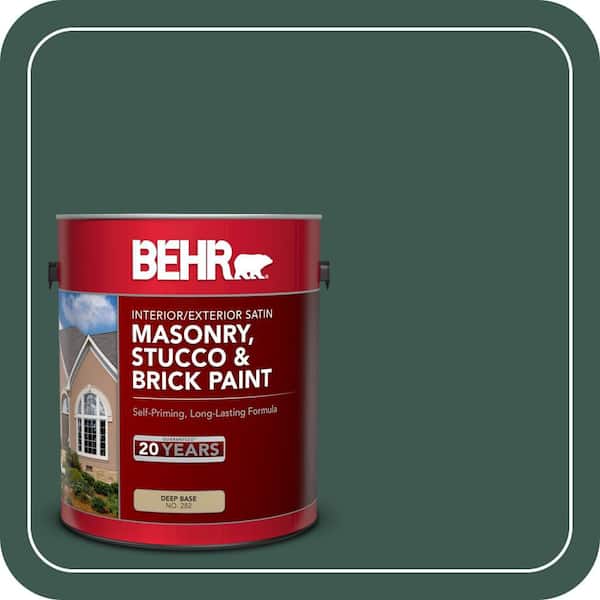 1 gal. #PFC-45 Patio Green Satin Interior/Exterior Masonry, Stucco and Brick Paint