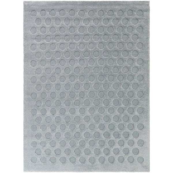 Maceo Teal 7 ft. 10 in. x 10 ft. Tonal Dot Area Rug