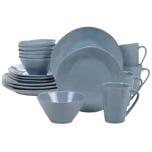 Certified International Harmony 16-Piece Traditional Teal Ceramic Dinnerware Set (Service for 4)