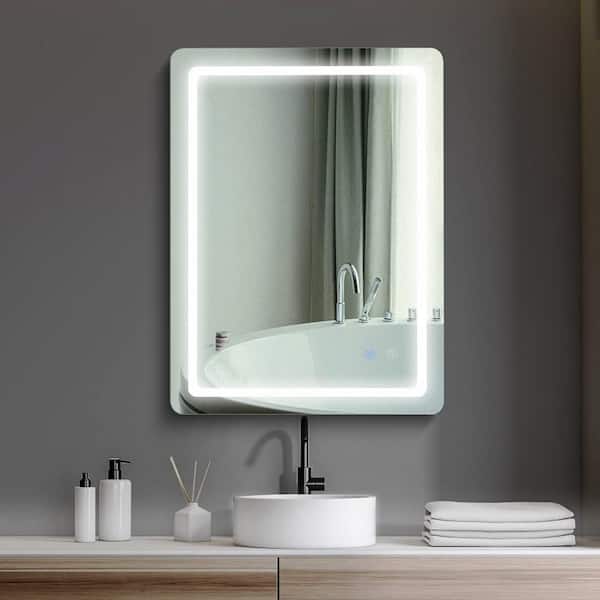 最適な材料 OOWOLF x Mirror 32X24in LED Backlit Mirror OOWOLF with 5000K Mirror  Plug， Anti-Fog Light, Bathroom Mirror with Anti-Fog Light， Dimmable  Bathroom Lighted Vanity Wall, Mirror， 5000K LED IP44 Bathroom Vanity Mirror