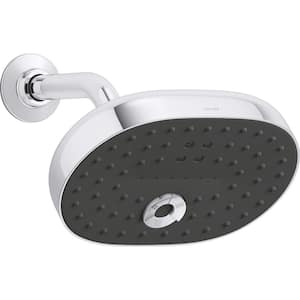 Statement 3-Spray Patterns with 1.75 GPM 8 in. Wall Mount Fixed Shower Head in Polished Chrome