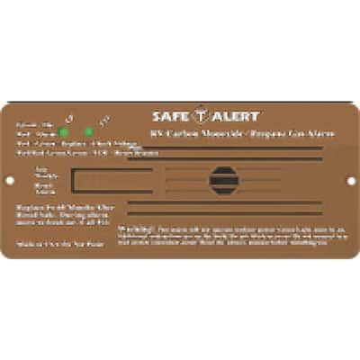 35 Series 12-Volt Safe-T-Alert Flush Mount RV Dual Carbon Monoxide/Propane Alarm in Brown
