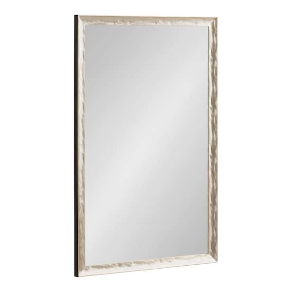 Kate and Laurel Illiona 20.00 in. W x 30.00 in. H Silver Rectangle Transitional Framed Decorative Wall Mirror