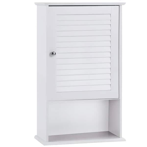 16.5 in. W x 6.5 in. D x 27.5 in. H Wall Mounted Bathroom Storage Wall Cabinet in White