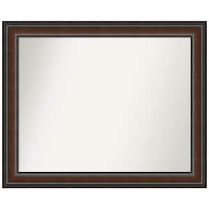 Cyprus Walnut 32.75 in. x 26.75 in. Non-Beveled Classic Rectangle Wood Framed Wall Mirror in Cherry