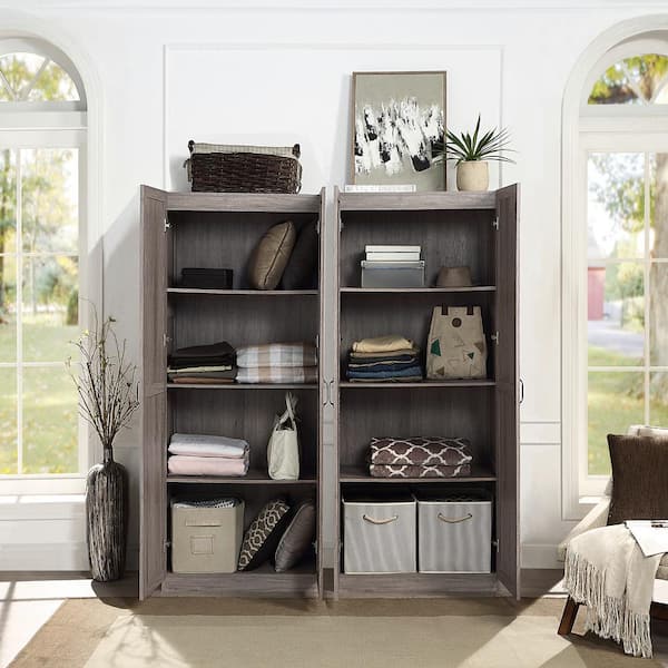 Modern Freestanding Wardrobe Armoire Closet High Cabinet Storage