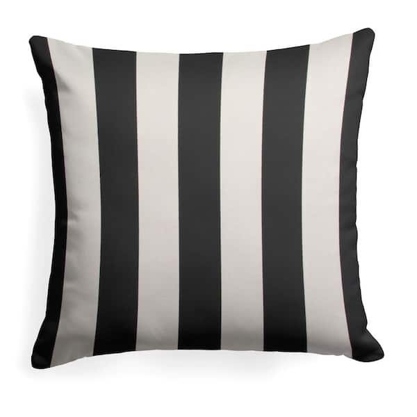 black stripe pillow