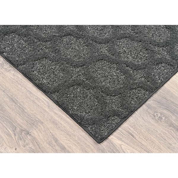 Garden Trellis Heathaer Gray 9 ft. x 12 ft. Indoor/Outdoor Area Rug
