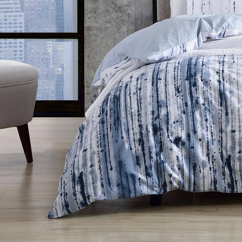 Sokal Blue Reversible Cotton Full Comforter Set