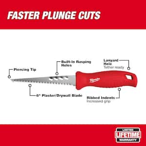 Rasping Jab Saw with 6 in. Drywall Blade (2-Pack)