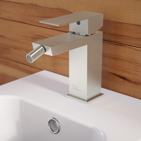 Swiss Madison Concorde Single-Handle Bidet Faucet in Brushed Nickel
