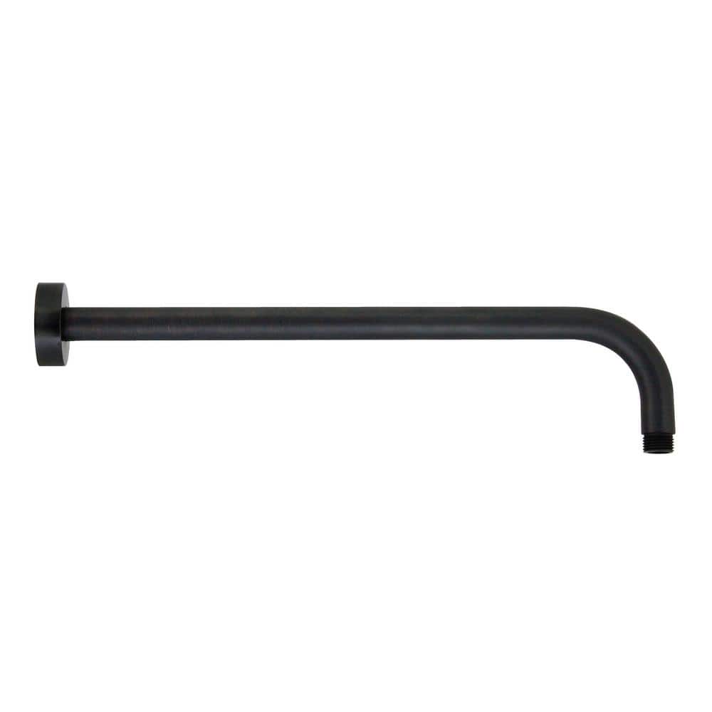 15" Rubbed Bronze Wall Mount Shower Arm with Flange