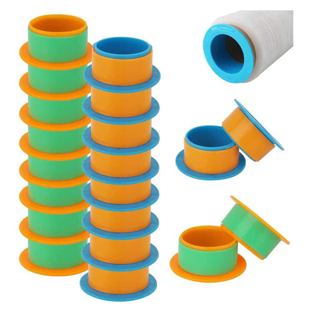 10-Pairs Stretch Wrap Dispenser Shrink Wrap Holder Plastic Hand Saver Fit 3-Core Blue Orange 360-Rolling Wheel price history on PriceWatchPro