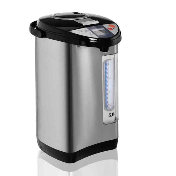 Unbranded Electric Kettle 5L Silver LCD Water Boiler and Warmer Hot Water Dispenser Countertop Water Heater