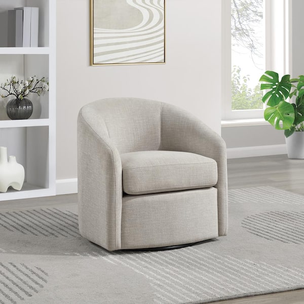 Bella Stone Fabric Swivel Side Chair