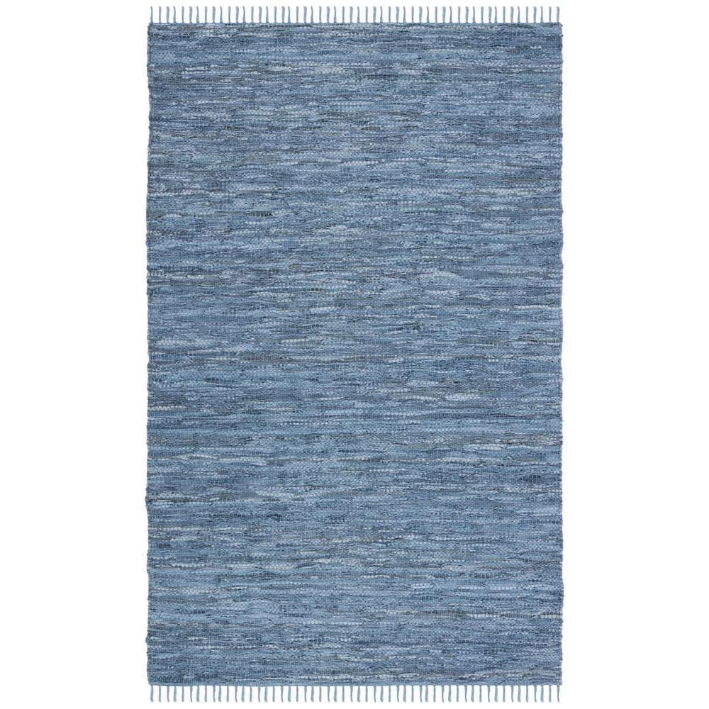 Vintage Leather 8 ft. x 10 ft. Blue/Gray Solid Marle Area Rug price history on PriceWatchPro