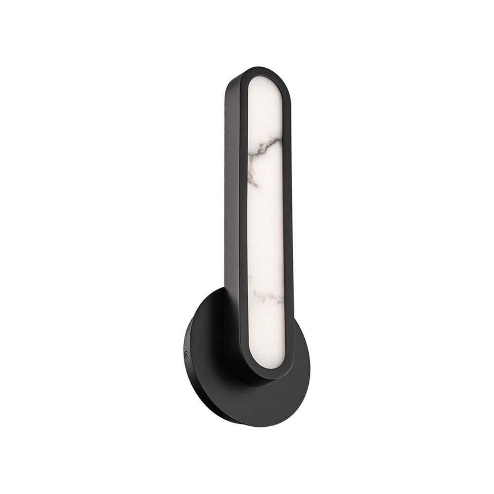 Serena 15 in. 1-Light Black Integrated LED Wall Sconce 3000K price history on PriceWatchPro