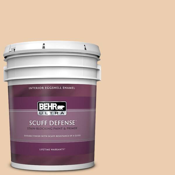 BEHR ULTRA 5 gal. #BXC-64 Shortbread Cookie Extra Durable Eggshell Enamel Interior Paint & Primer
