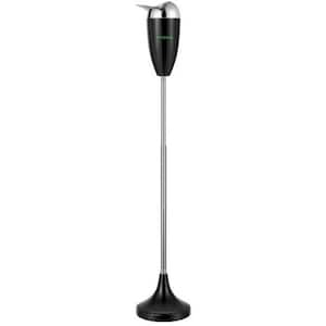 Black Stainless Steel Floor Standing Outdoor Ashtray with Lid