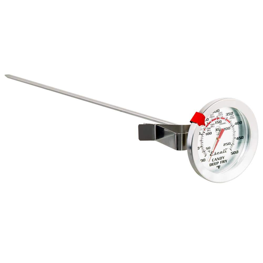 Escali Deep Fry Candy Paddle Thermometer 60 F 15.6 C to 400 F 204.4 C Pot  Clip Durable Heat Resistant Easy to read Measurement Durable Dishwasher  Safe For Food Cooking - Office Depot