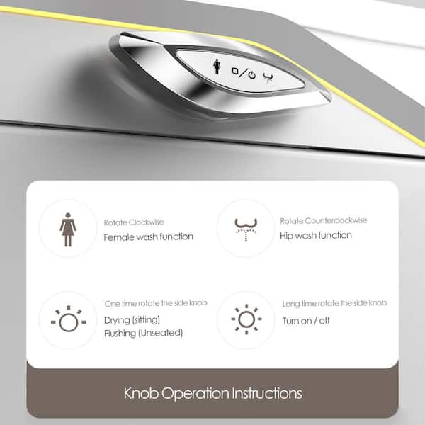 yulika DJ-U6 Elongated Smart Toilet with Built-in Bidet and Dual Flush