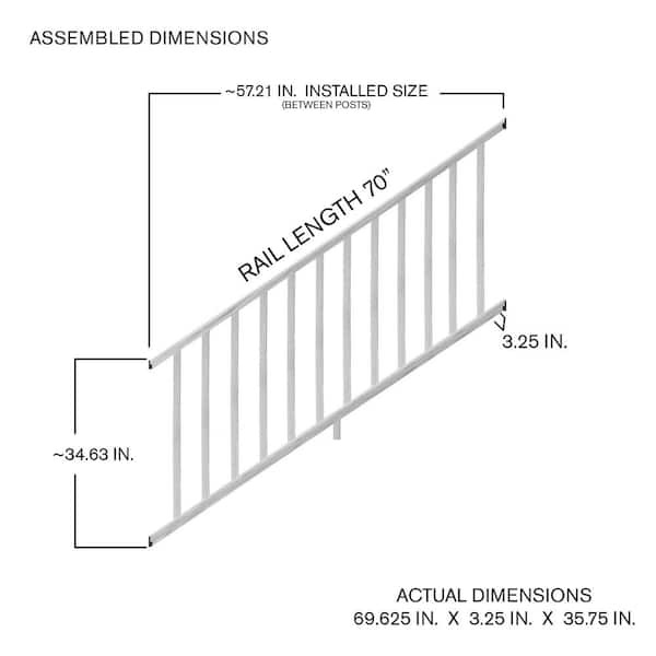 ProWood 8 ft. Aluminum Pressure-Treated Southern Yellow Pine Deck Rail Kit  298645 - The Home Depot