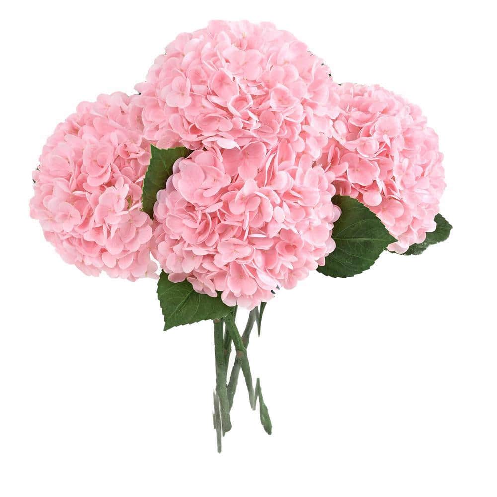 Real Touch 22.5 in Pink Artificial Hydrangea Flowers CABWBQ042