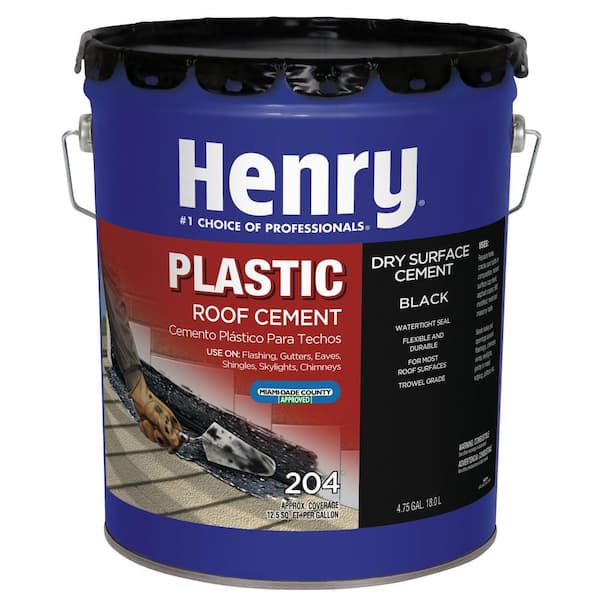 Henry 204 Plastic Black Roof Cement 4.75 gal.