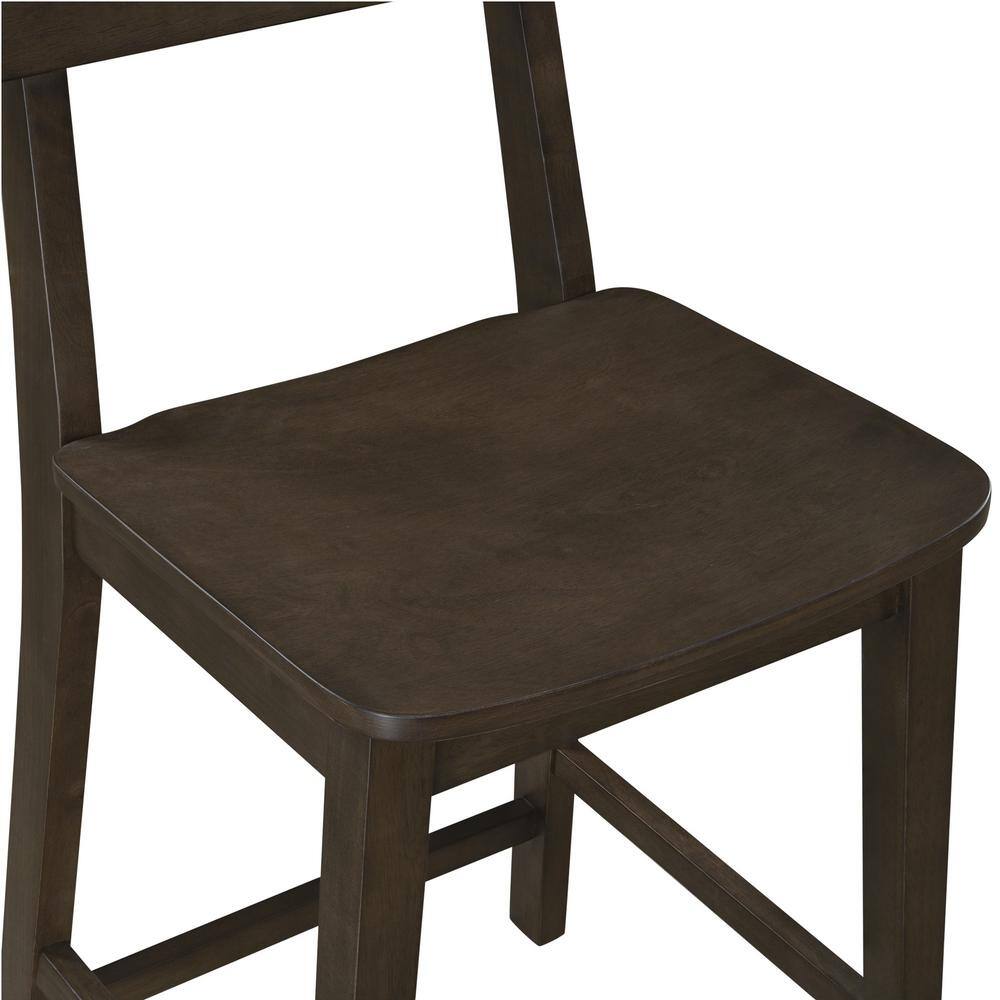 Torino Carbonite Finish Wood Counter Height Barstool