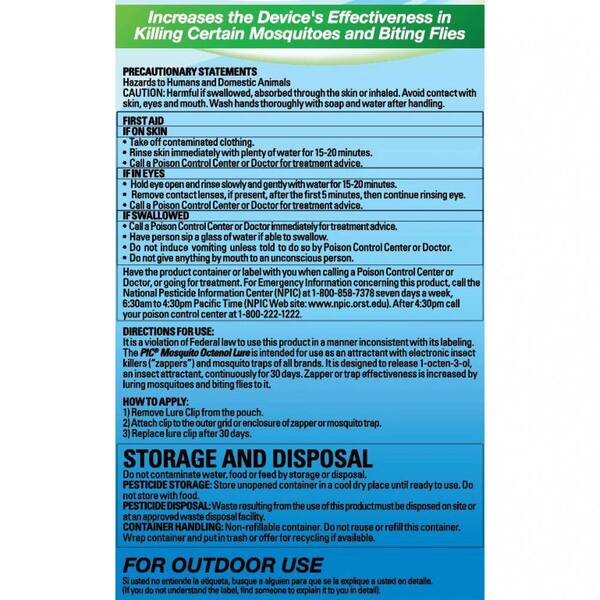Koolatron Octenol Mosquito Lure Cartridges, 2-Pack, Universal Design, Safe  Non-Toxic Pest Control MKOCT2G - The Home Depot