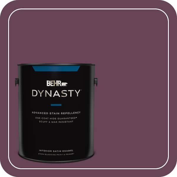 BEHR DYNASTY 1 gal. #ICC-111 Plum Harvest Satin Enamel Interior Stain-Blocking Paint & Primer