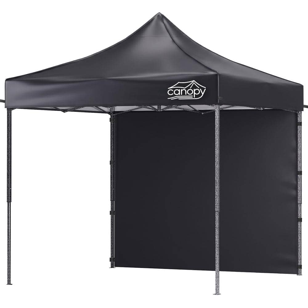 10 x 10 ft. Black Pop Up Canopy Tent, UPF50+ Outdoor Shelter 4-Adjustable Height with 1 Sidewall, Sandbags & Carry Bag price history on PriceWatchPro