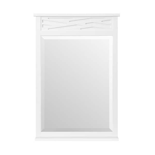 Alaterre Furniture Coventry 24 in. W x 5 in. H D x 35 in. H Framed Rectangular Bathroom Vanity Mirror in White