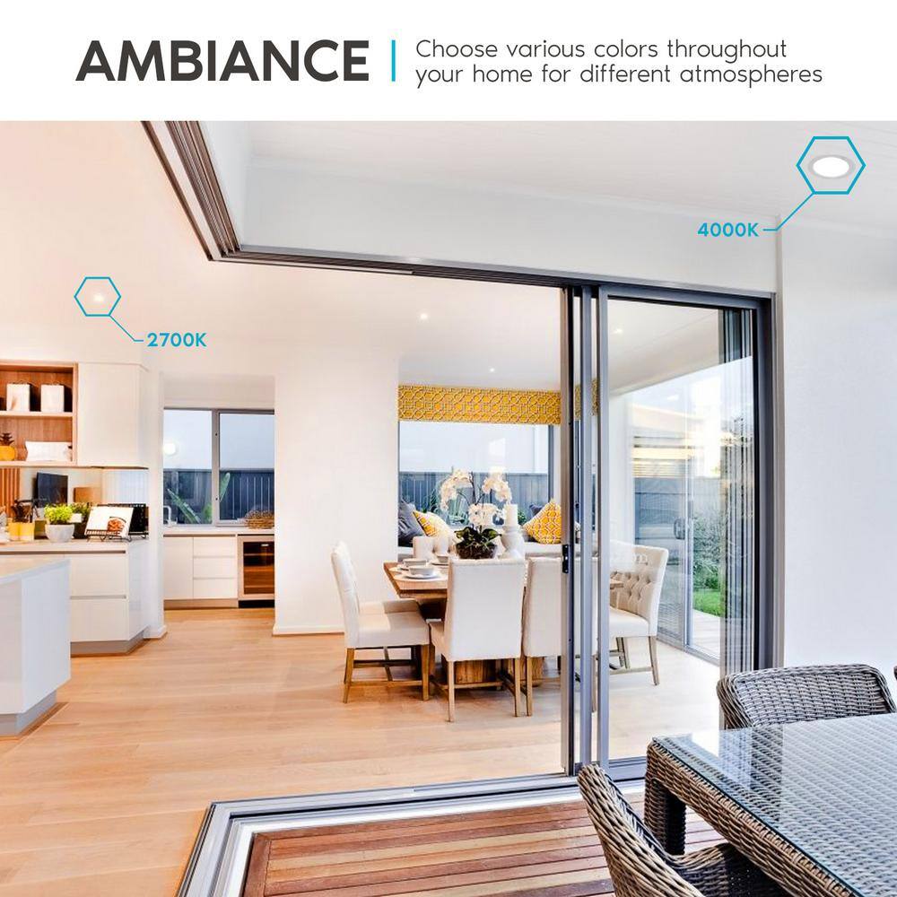Luxrite Selectable White 14W LED Square Recessed Lighting, Energy Star Certified
