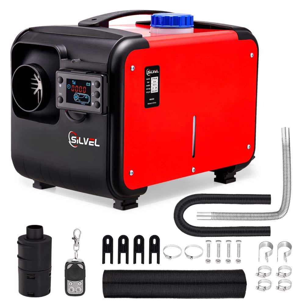 SILVEL 27296 BTU 5KW8KW 12Volt Red Diesel Air Kerosene Space Heater