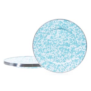 Sea Glass 10.5 in. Enamelware Round Dinner Plate (Set of 4)