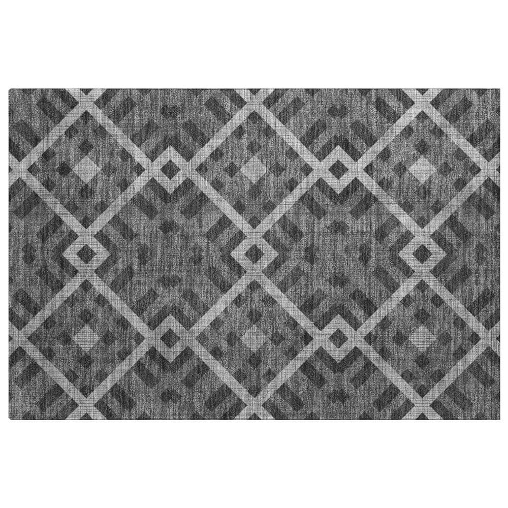 Dream Shag Premium Machine Washable Abstract ADS616 Charcoal 2 ft. x 3 ft. Accent Rug price history on PriceWatchPro