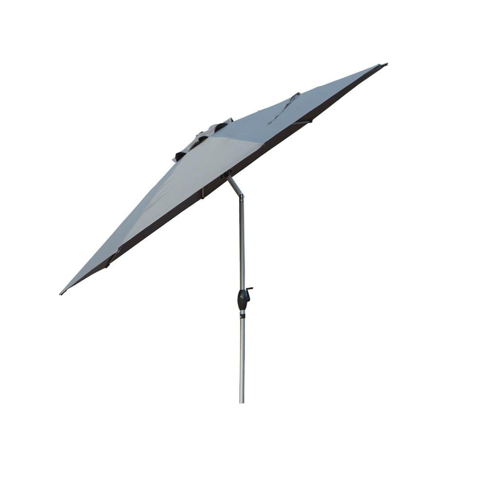 Domi 9 ft. Market Patio Umbrella with Push-Button Tilt and Crank in Gray price history on PriceWatchPro
