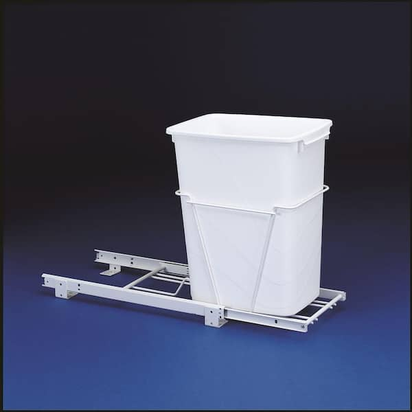 Rev-A-Shelf - RV-12PB S - Single 35 qt. Pull-Out White Waste Container