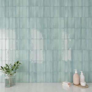 Spanish Allure Porcelain 12 in. x 24 in. x 9mm Wall Tile Case - Sage (5 PCS, 10.76 Sq. Ft.)