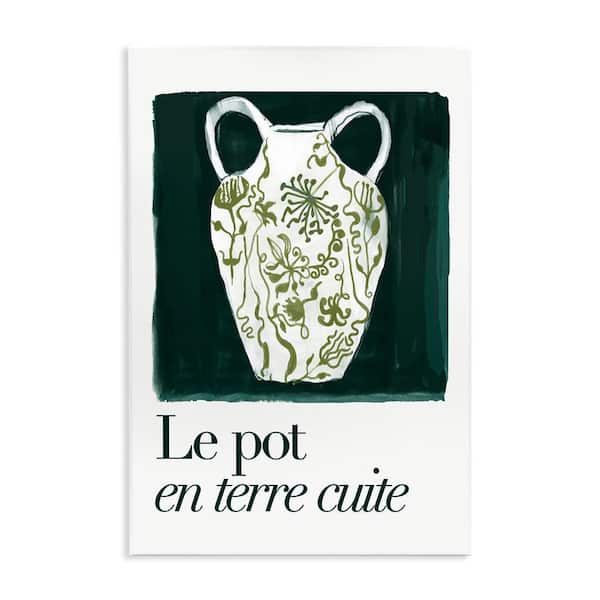 Stupell Industries Floral Pot Vase by cartissi Unframed Typography Graphic Art Print 15 in. x 10 in.